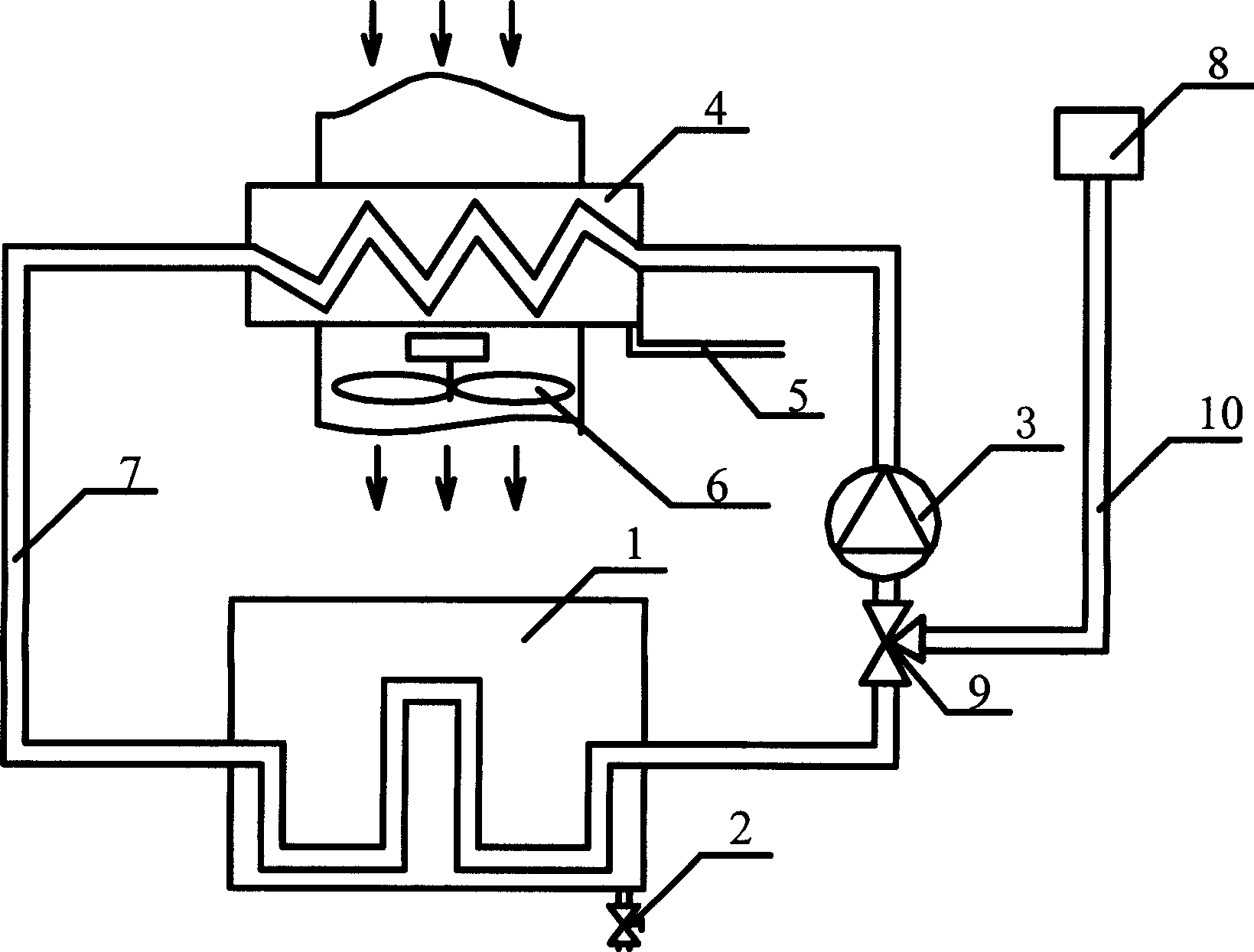 City buses ice cold-storage air-conditioner cold supply device