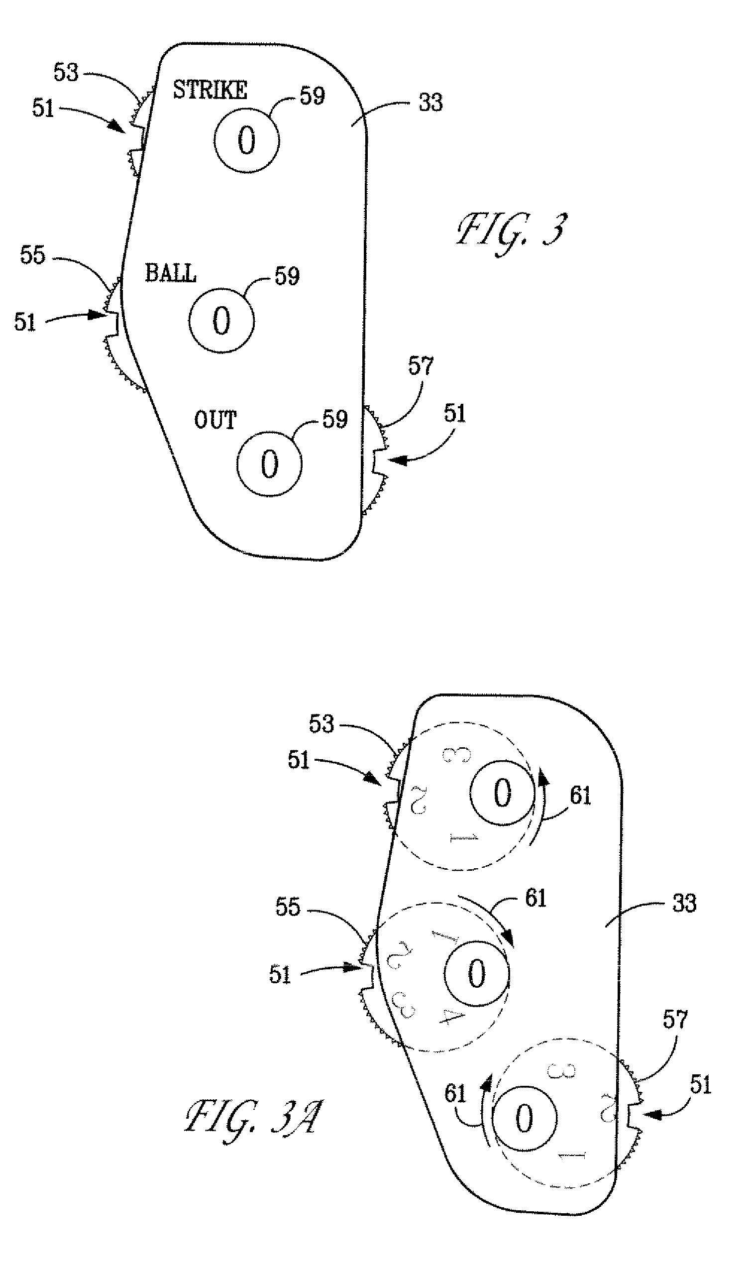 Umpire counter with null indicators