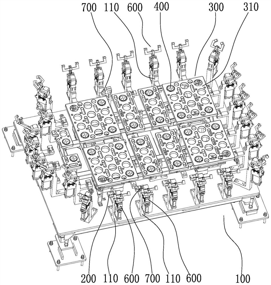 Production clamp of battery box body