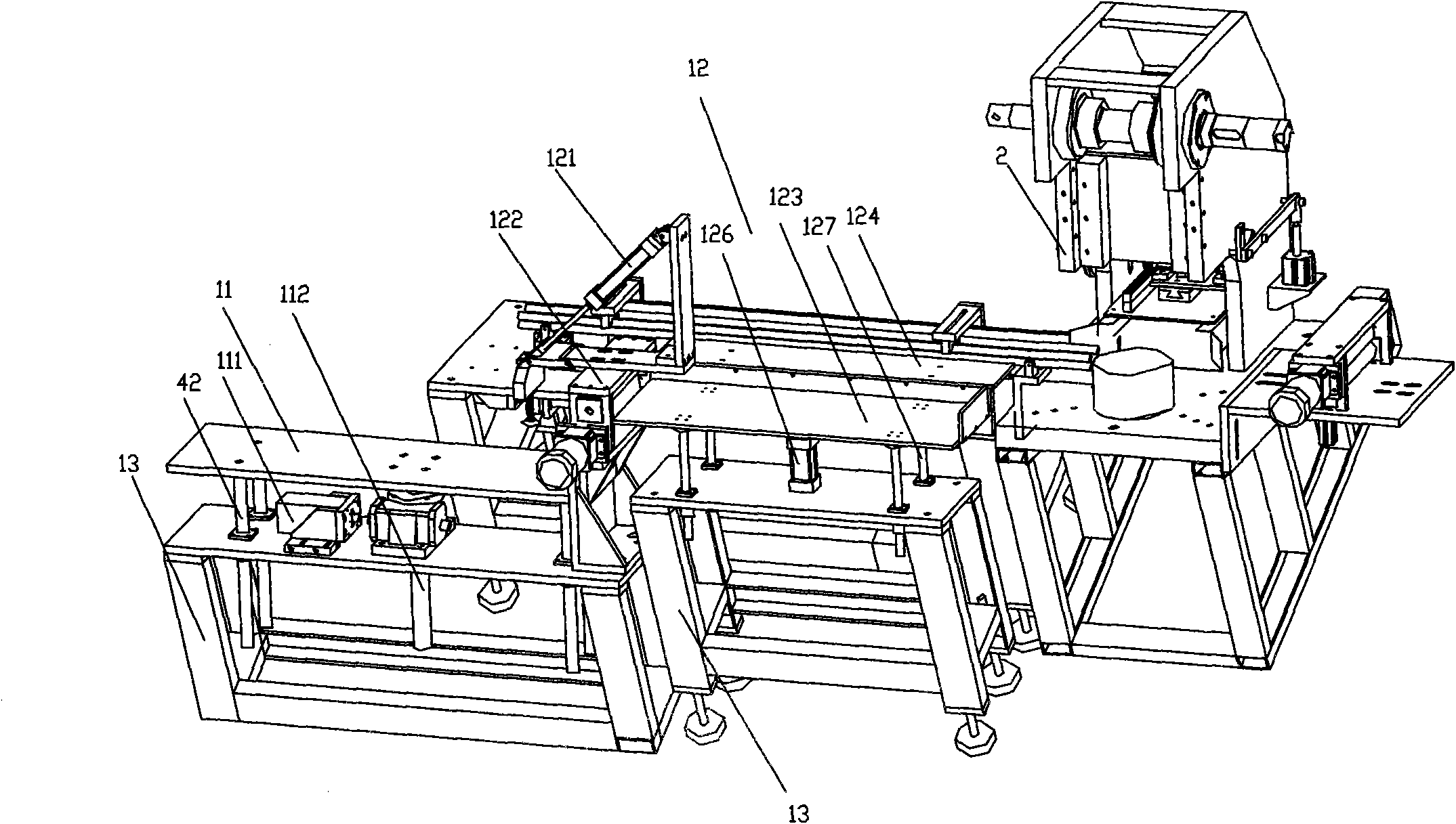 Automatic stamping equipment production line for metal tanks