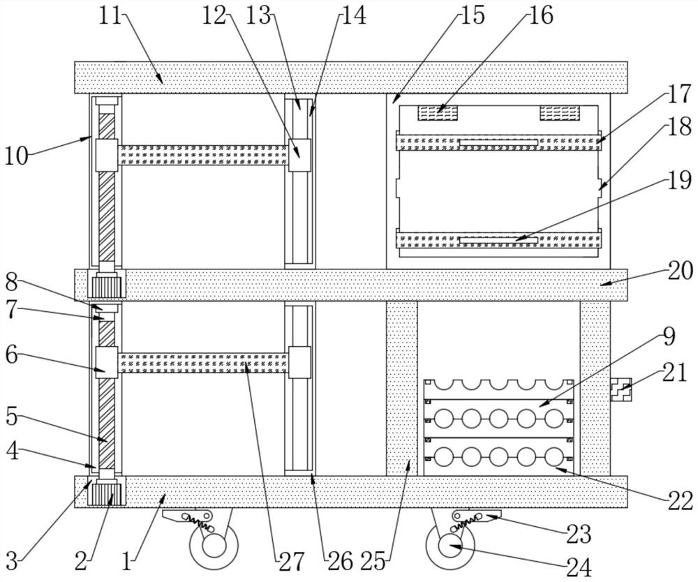 Material storage rack for construction project management