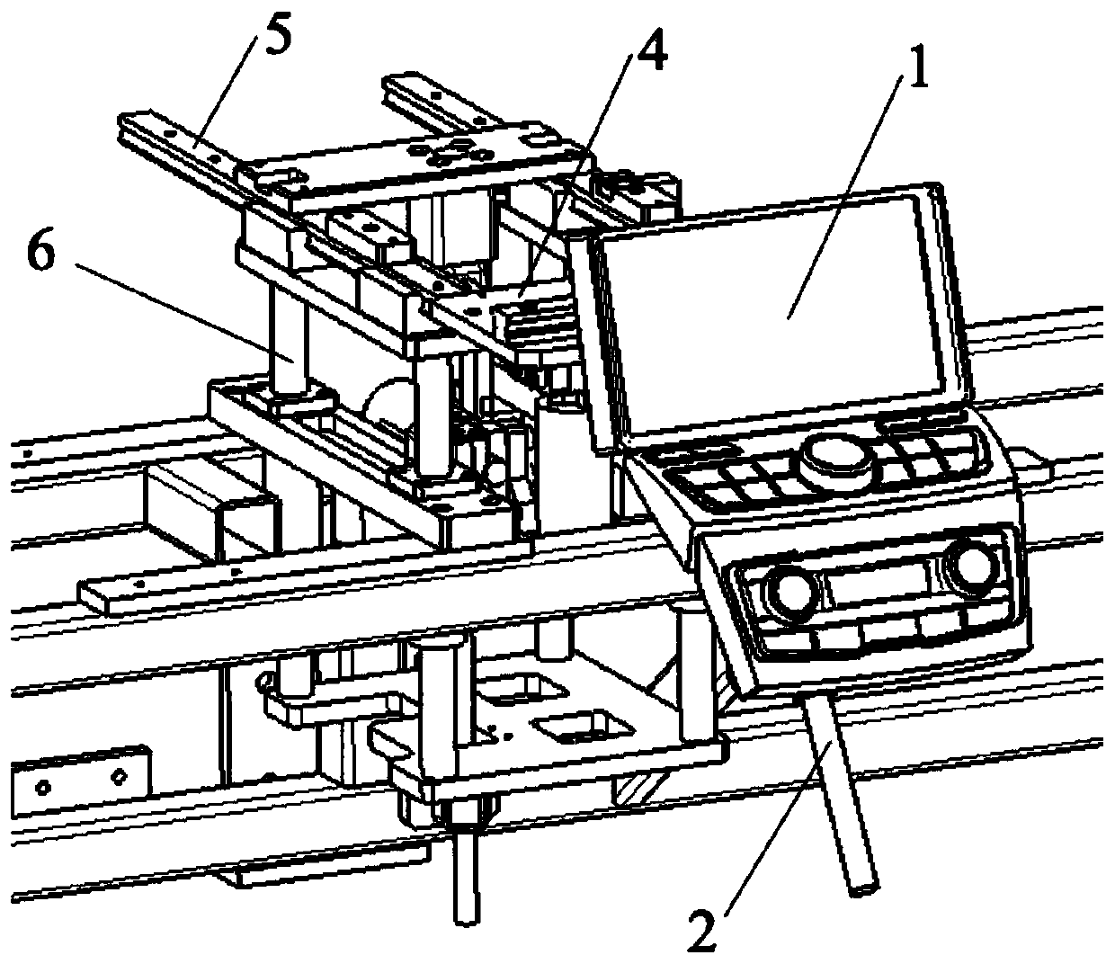 Automobile instrument board middle layout test device and verification method thereof