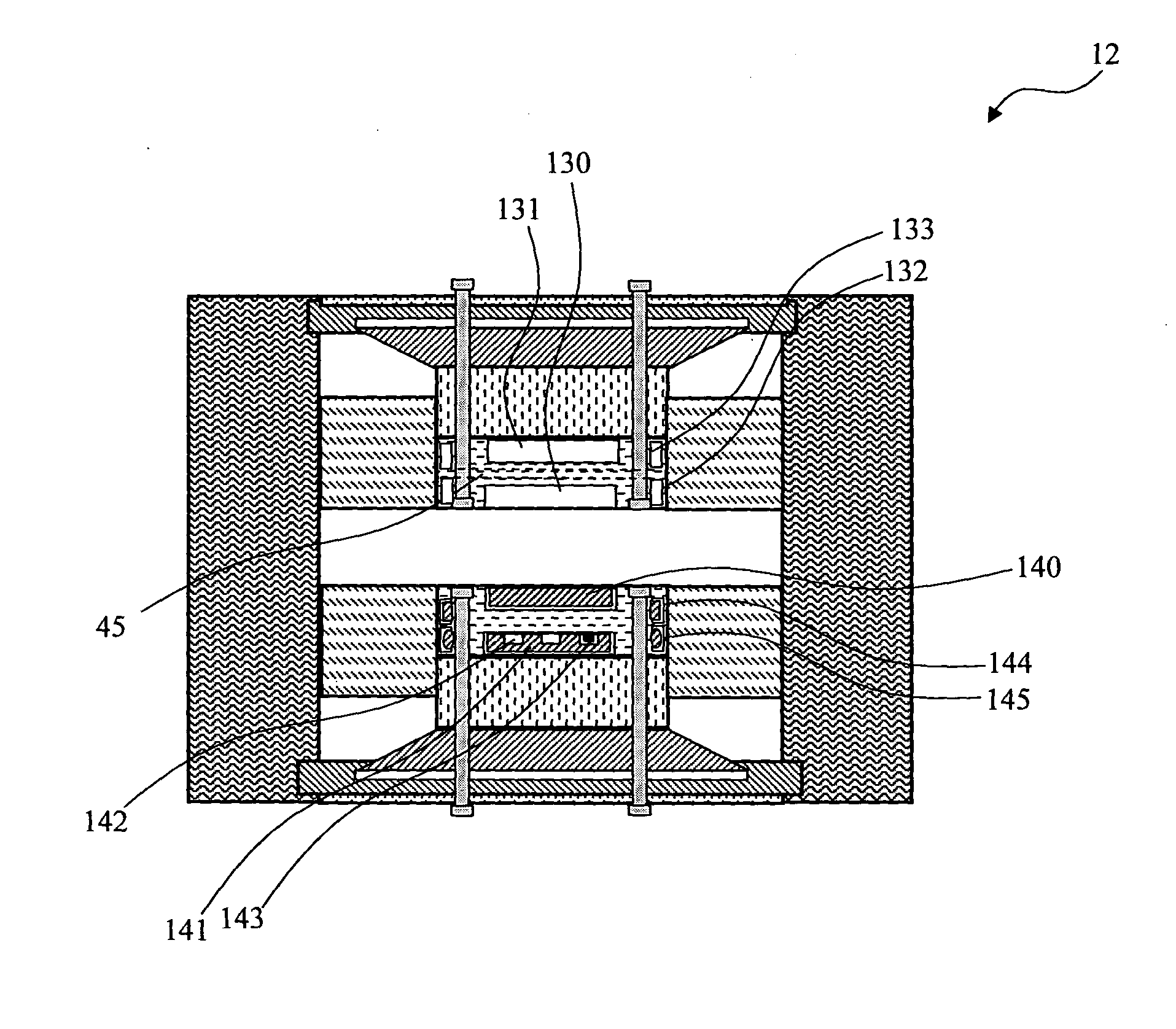 Cage in an mrd with a fastening/attenuating system