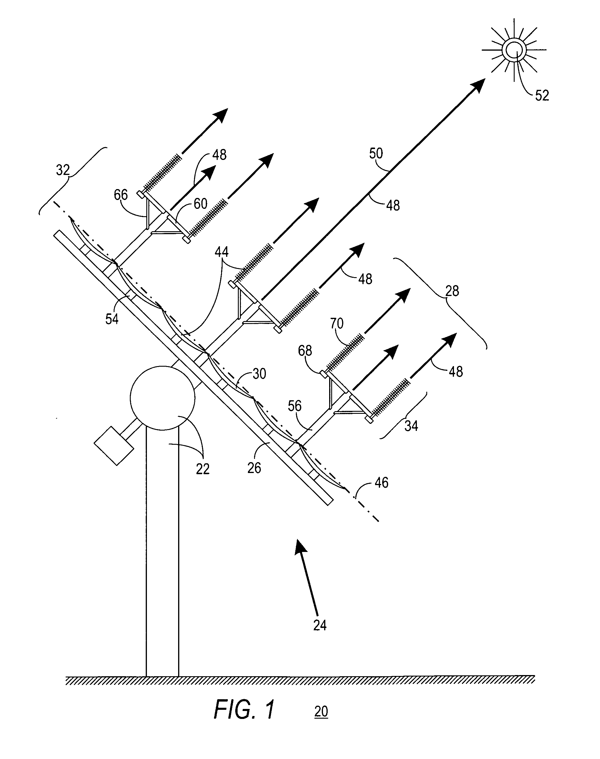 Clustered solar-energy conversion array and method therefor