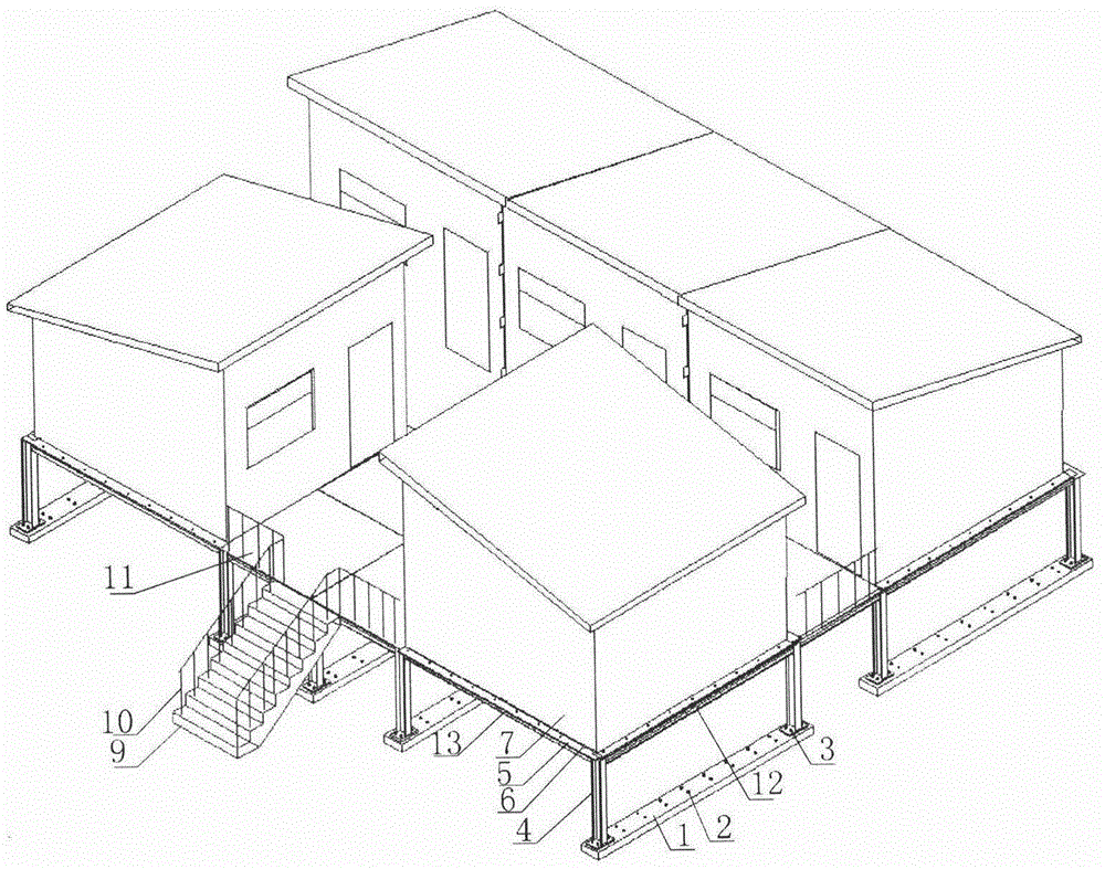 Construction method of prefabricated light steel integrated houses in pastoral areas