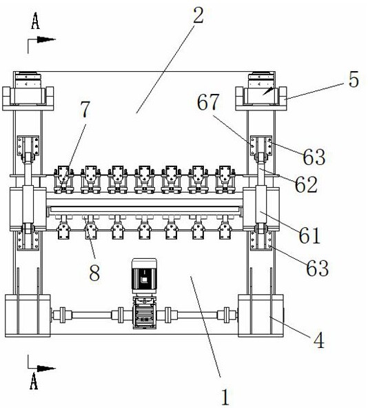 Pull rod press-downtype leveler