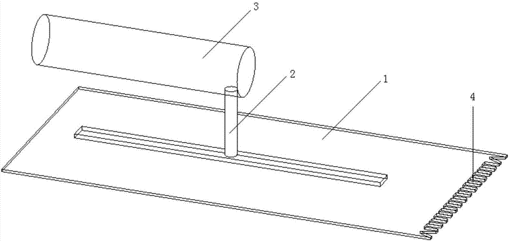 Toothed scraper used for high-precision masonry construction and construction method of notched scraper