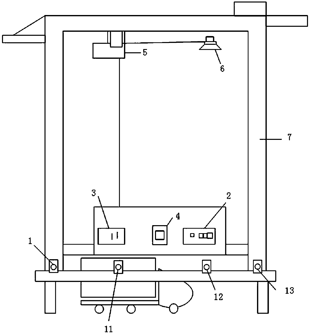 Container truck anti-lifting device and container truck anti-lifting method based on machine vision