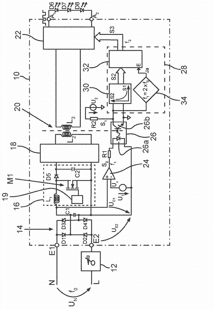 Circuit assembly and method for operating at least one LED