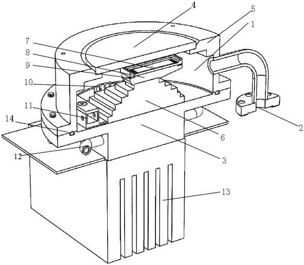 Thermoelectric refrigeration device for water cooling heat dissipating and air cooling heat dissipating