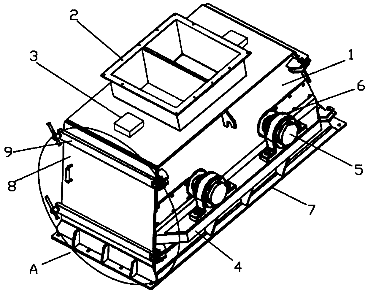 Quick dough kneading device and application method thereof