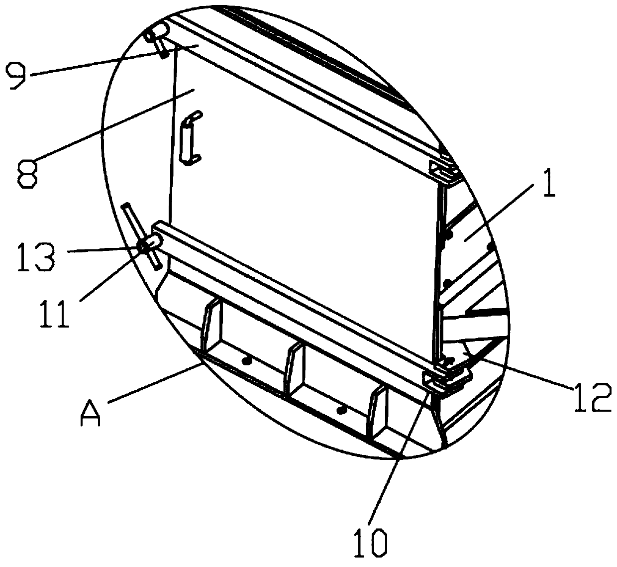 Quick dough kneading device and application method thereof