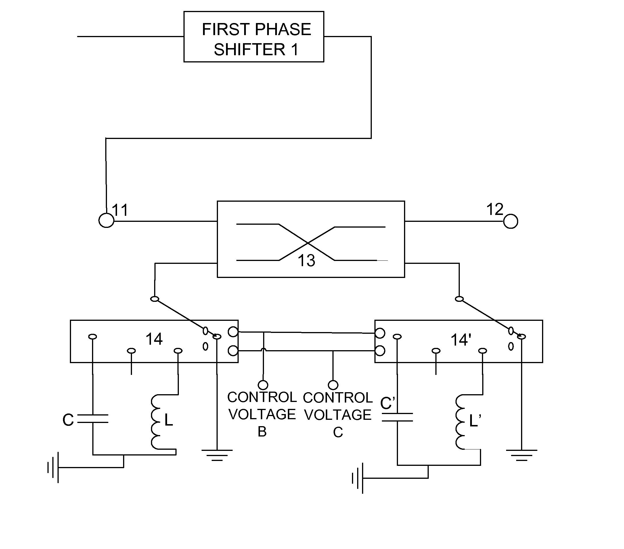 Phase shifter and power amplifier and magnetic resonance imaging apparatus