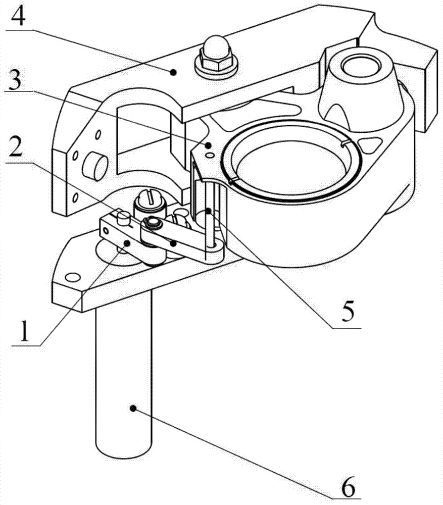 A four-link elastic switching mechanism