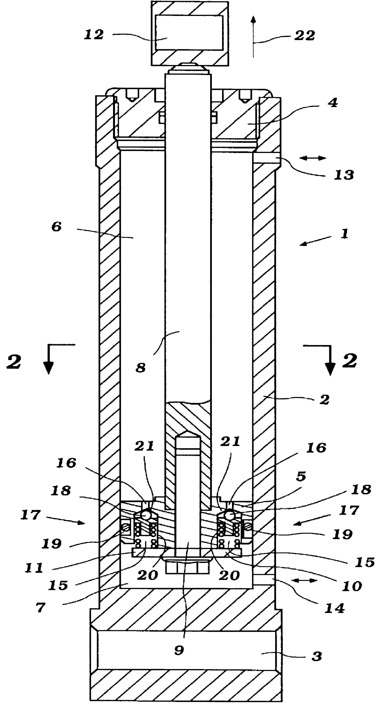 Shock absorbing arrangement for marine outboard drive