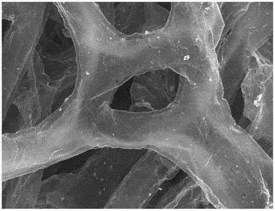 Preparation method of high-strength flexible graphene foam body