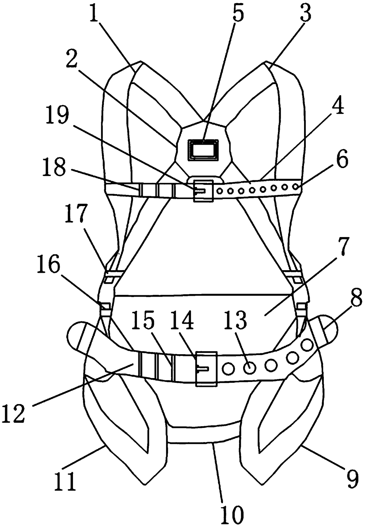 Safety belt convenient to carry and operate for electrical maintenance