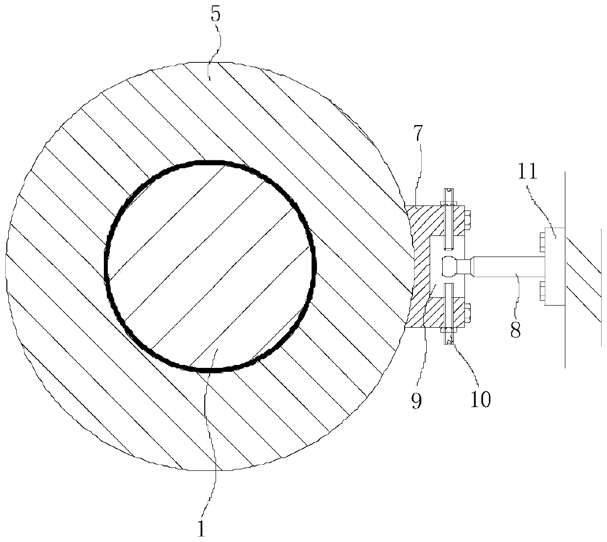 Oil distributor limiting structure, propeller hydraulic system and ship