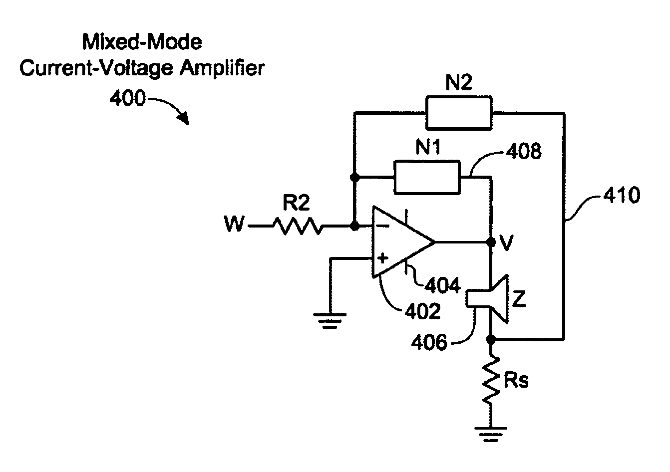 Mixed-mode (current-voltage) audio amplifier