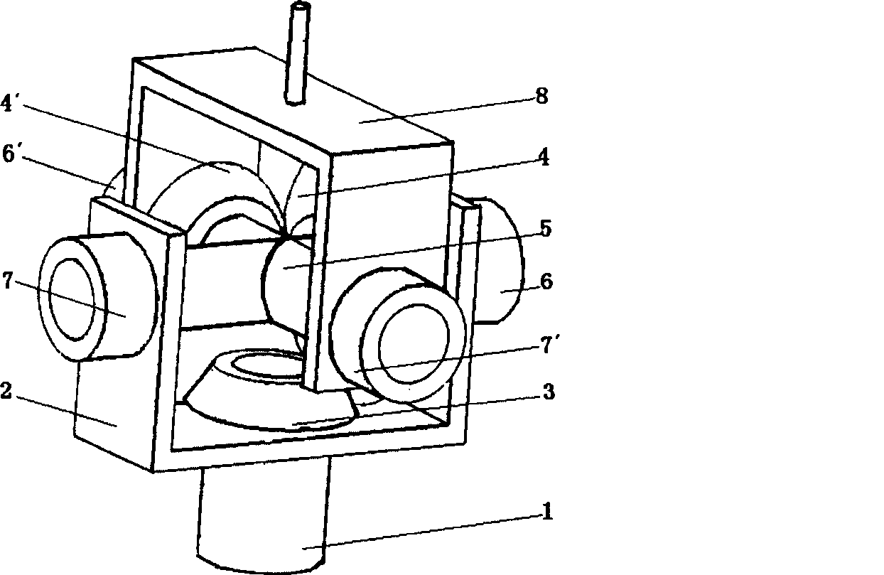 Single motor driven two-freedom degree joint structure