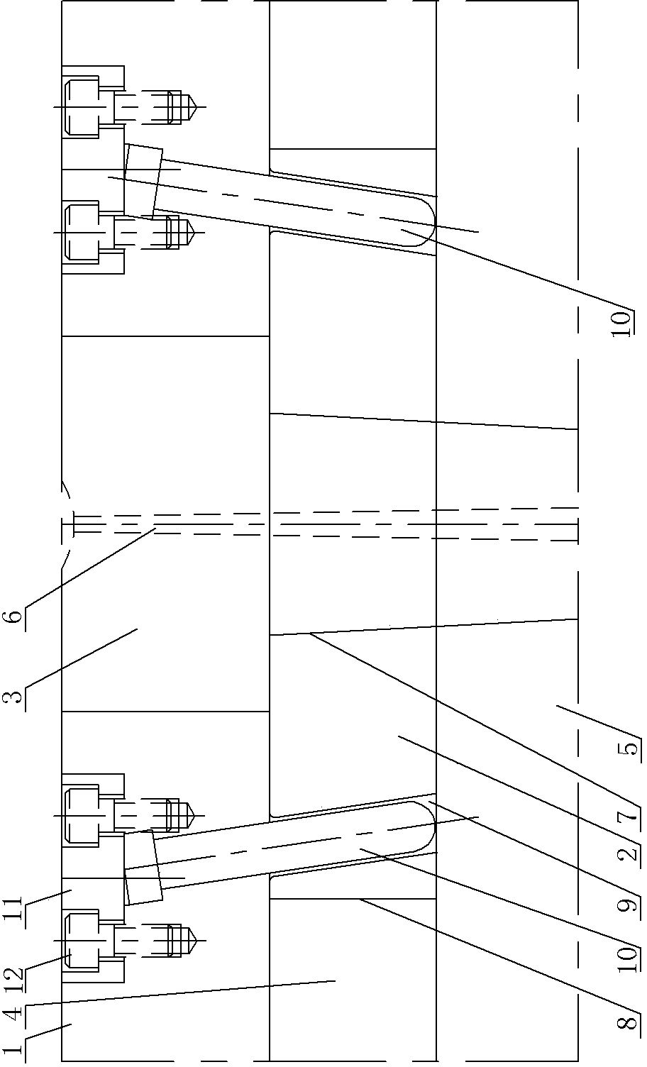 Sprue bush demoulding and installing structure