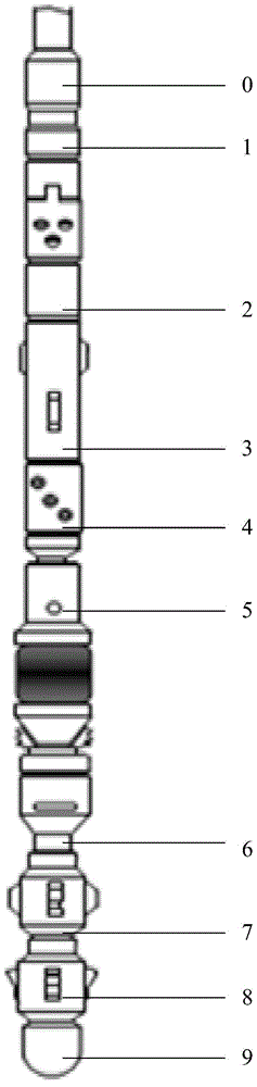 Multistage fracturing tool pipe column of continuous oil pipe and construction method