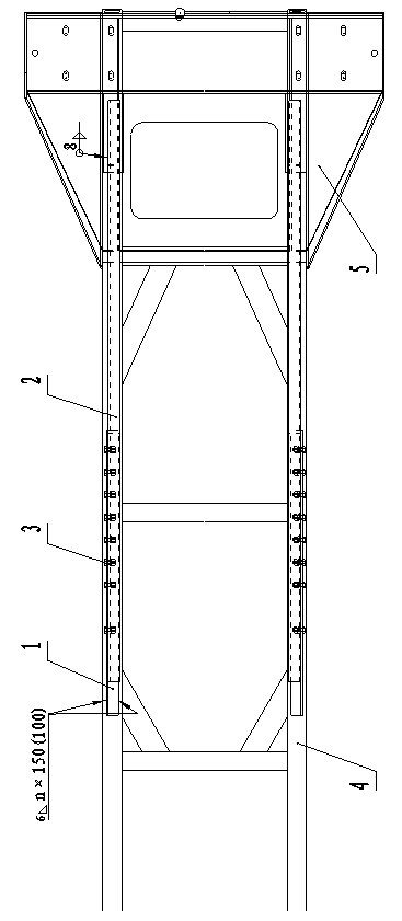 Cable-stayed beam assembly of concrete mixer truck frame