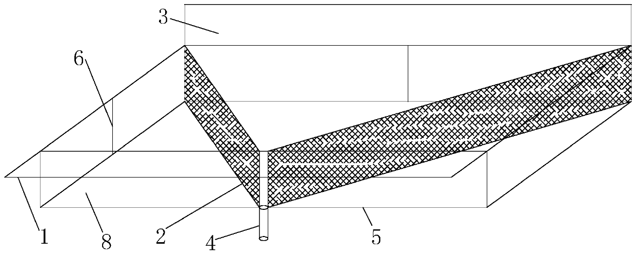 Portable slope runoff water and sand collecting tank