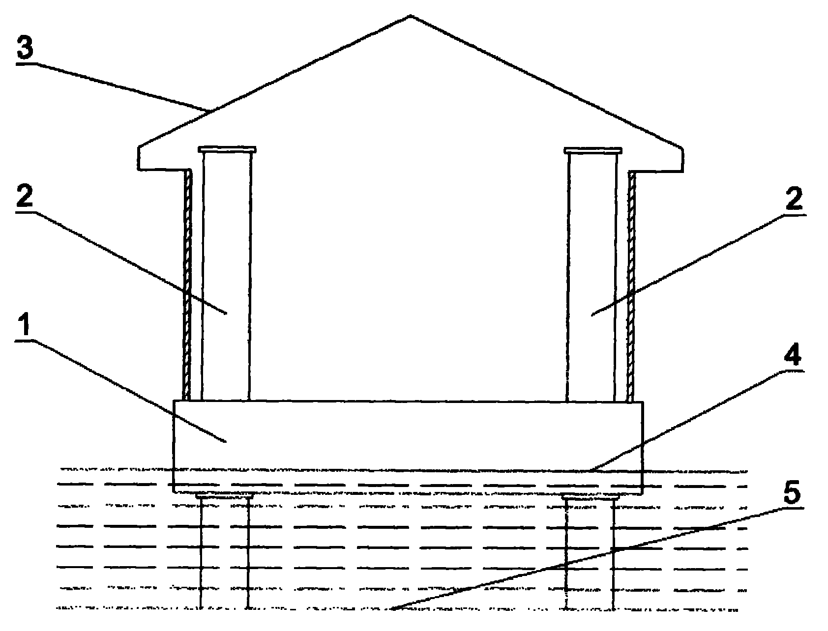 Over-water elevating house