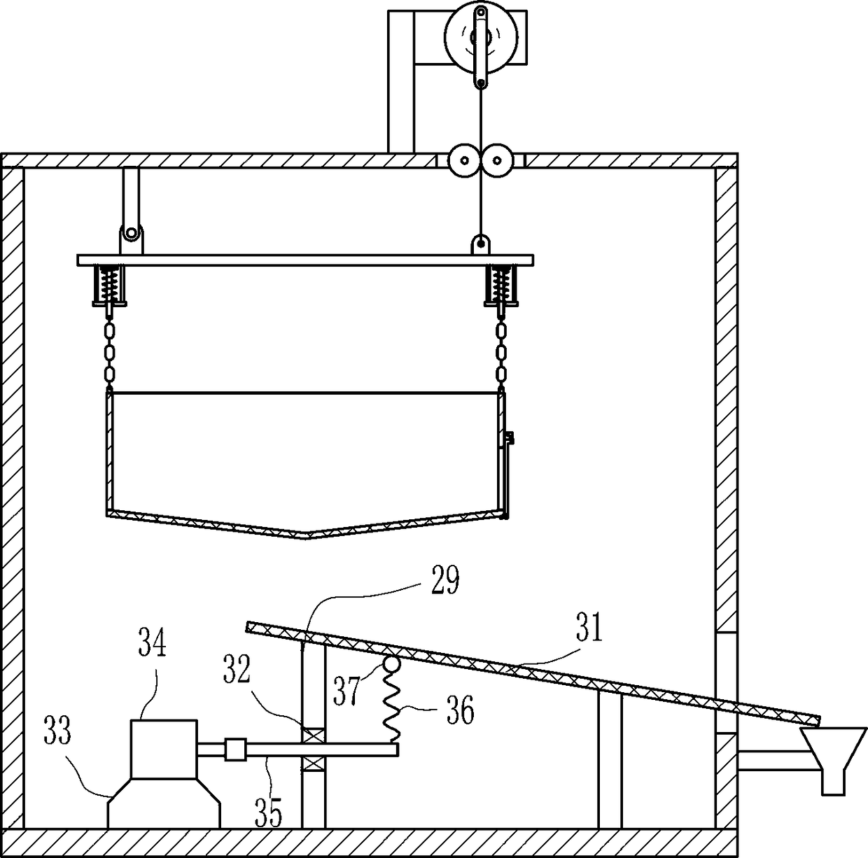 Sun-dried walnut sieving and bagging equipment