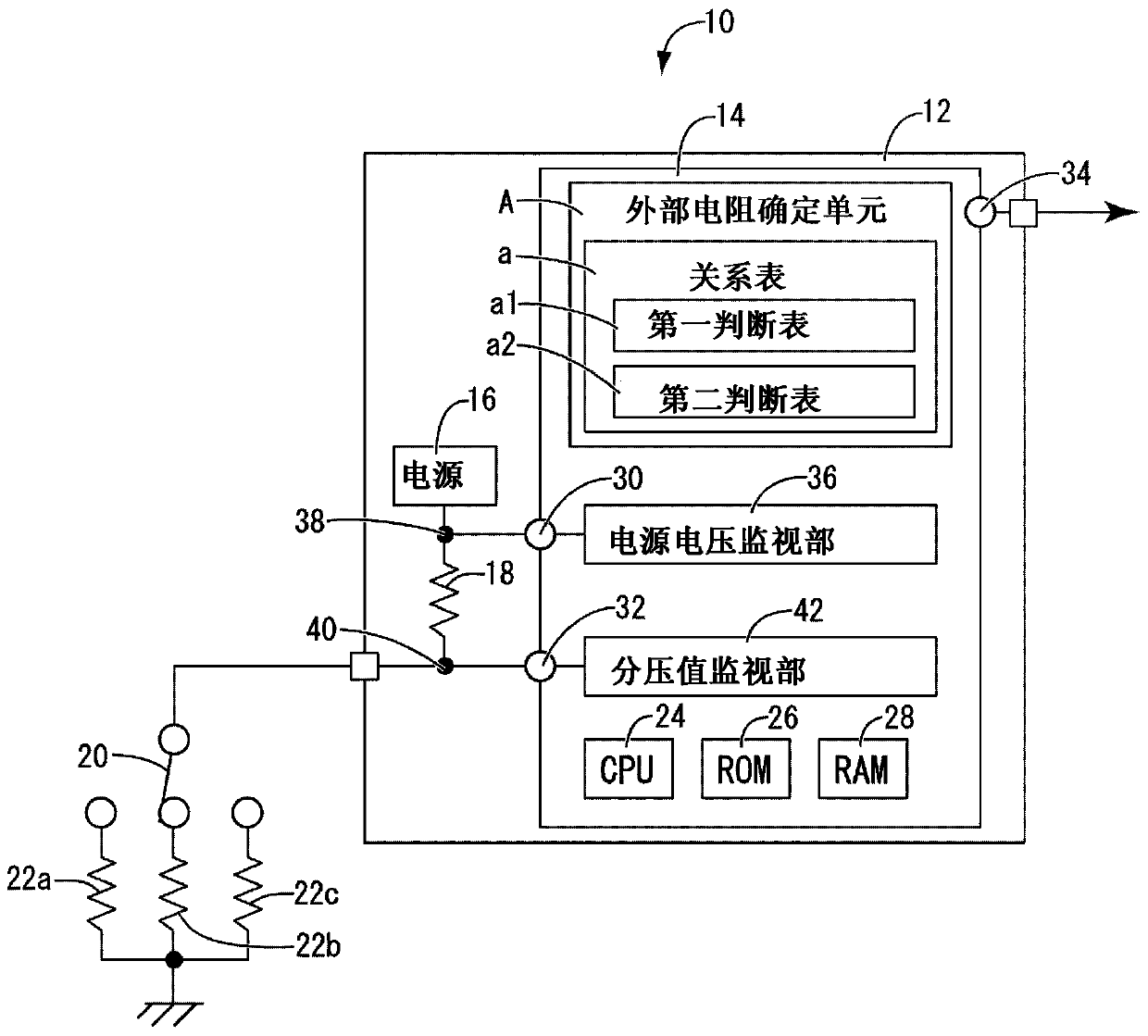 Microcomputer input and output circuit