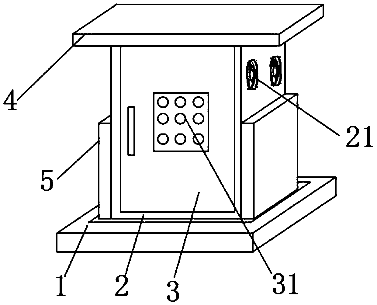 Convenient-to-adjust constant-temperature and constant-humidity power distribution cabinet