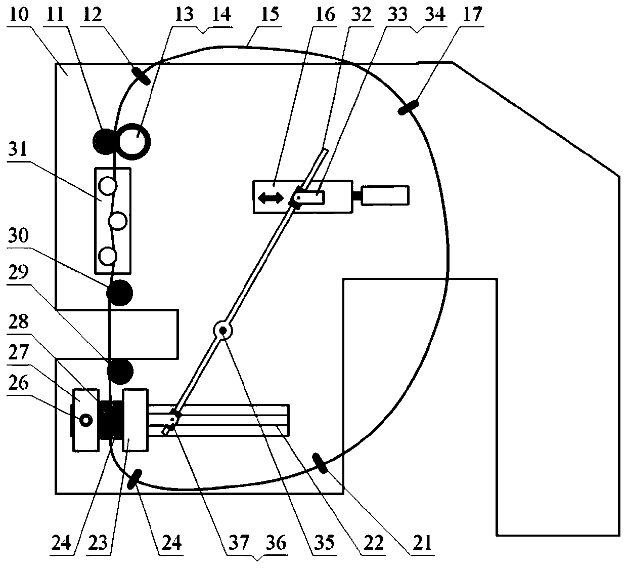 One-way annular wire conveying system for electrolytic wire cutting