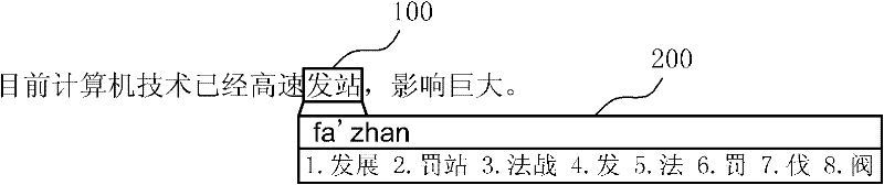 Method, device and system for reediting completed words and phrases through icon moving