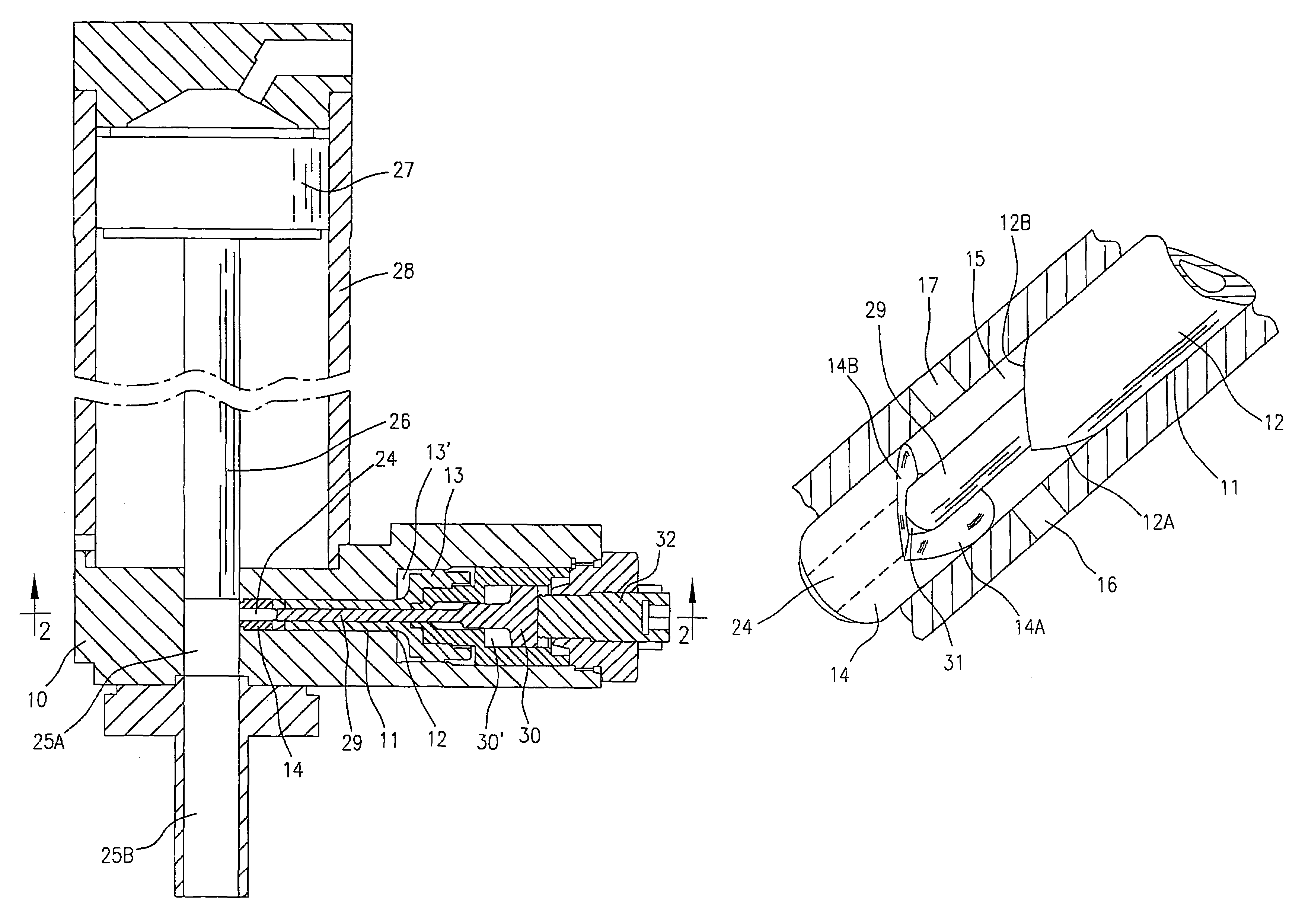 Co-injection mixing method and apparatus