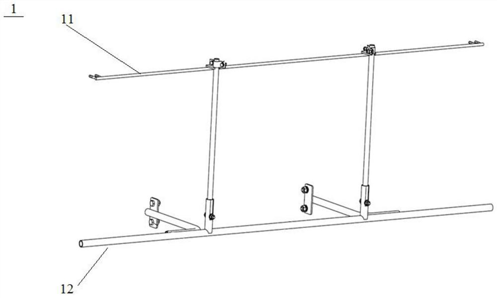 Folding type windproof device and seedling throwing machine