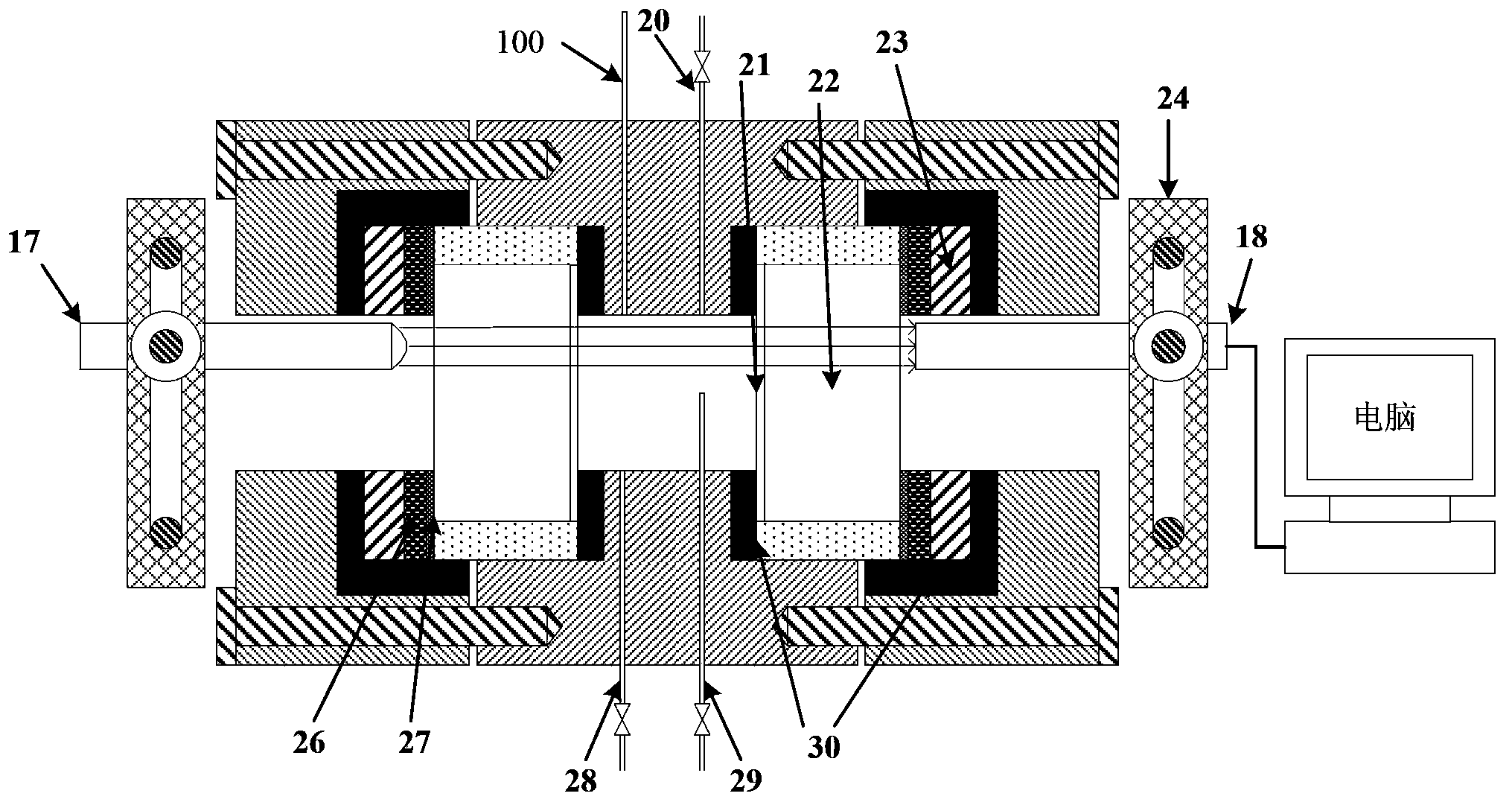 Flowing high temperature and high pressure phase equilibrium measuring device and application method thereof