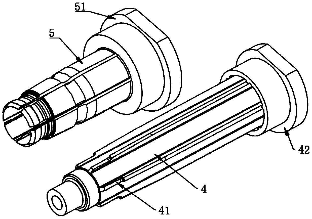 Die with telescopic handle mechanism