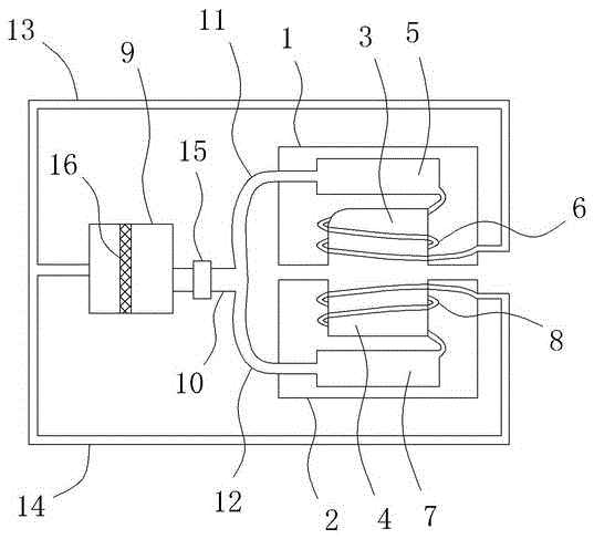 Novel casting die cooling device