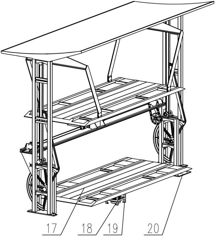 A roadside parking rack