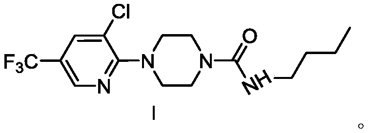 A kind of fluorine-containing pyridine piperazine urea compound and its application