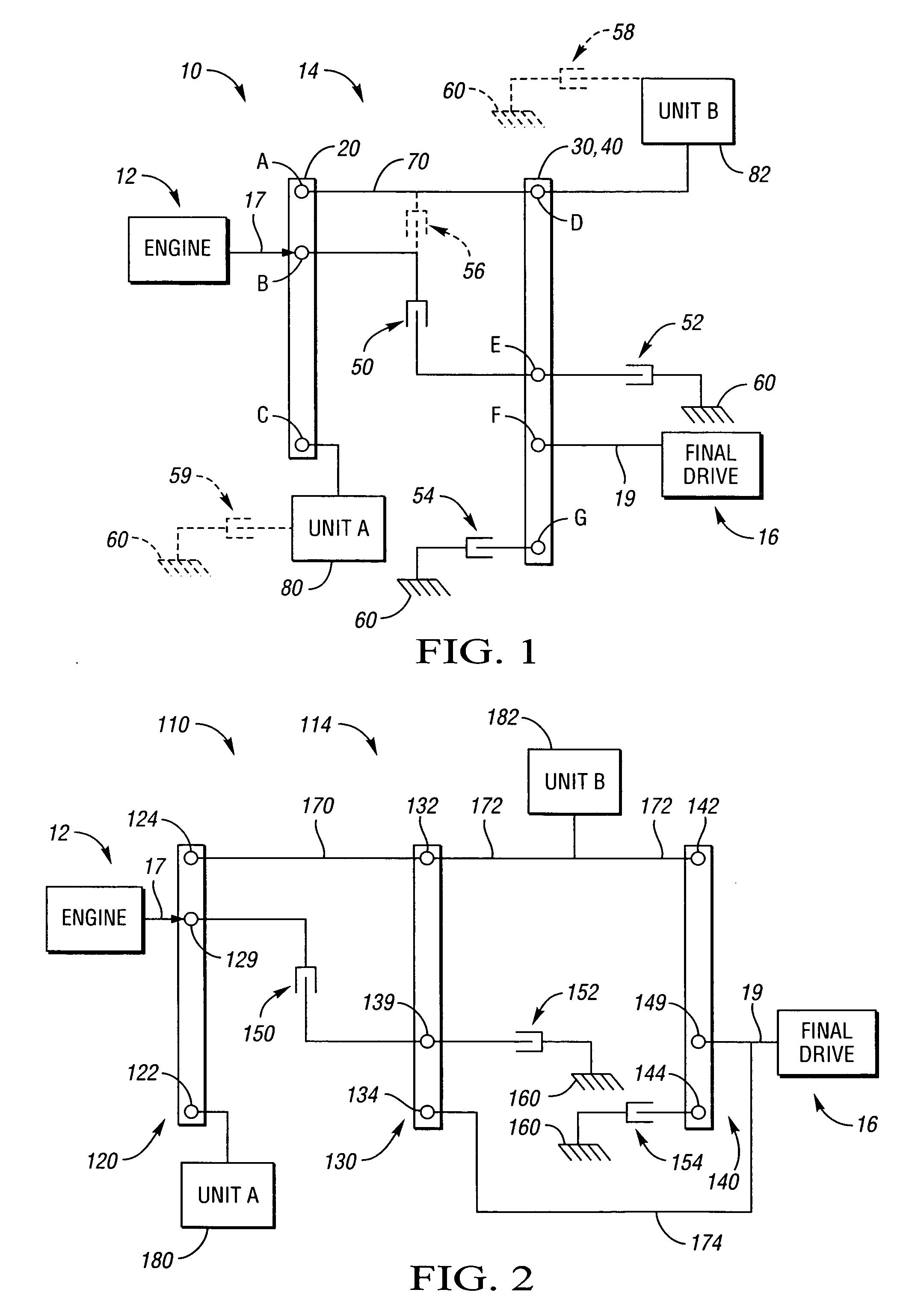 Dual mode EVT with input split reverse mode