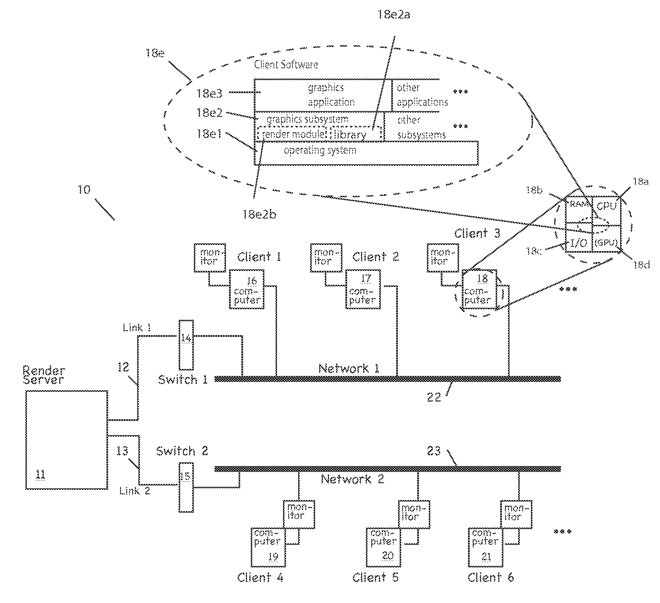 Client-server visualization system with hybrid data processing