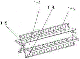 Roller and concave grate integrated type threshing and separating device