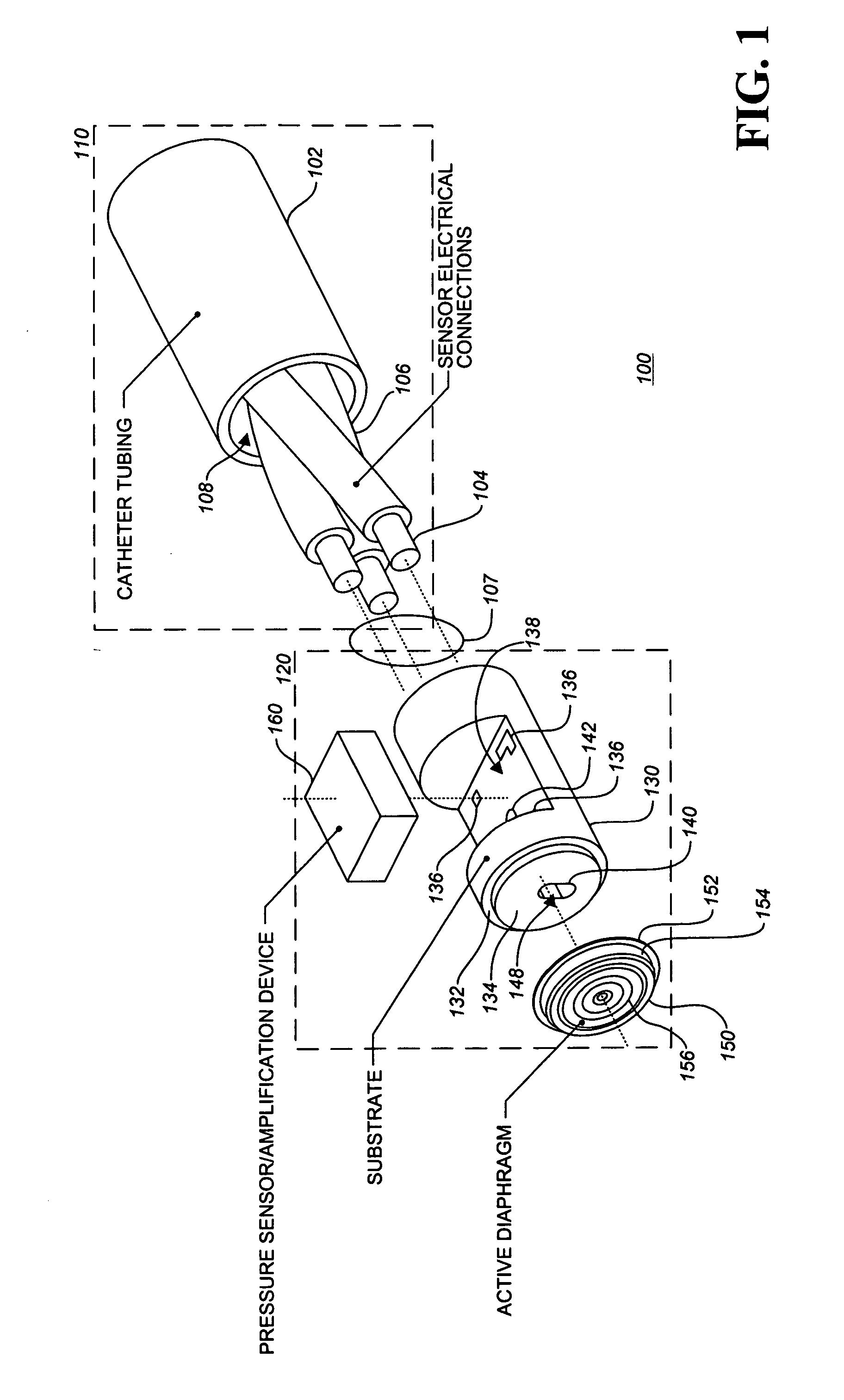 Lead embedded pressure sensor