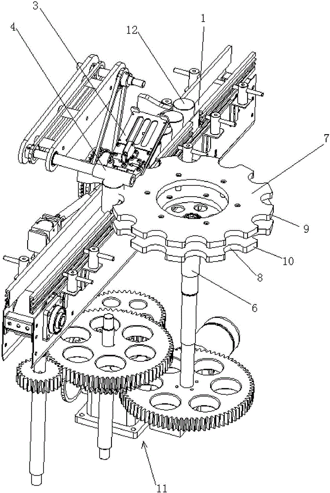 Cover buckling device with positioning star wheel