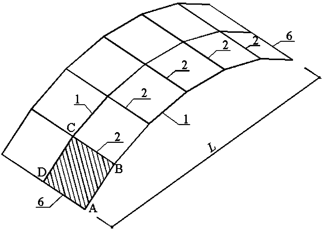 Long-span concrete prismatic surface arch reticulated shell roof structure and manufacturing method thereof