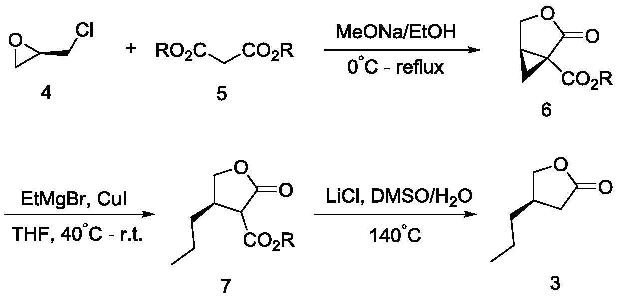 A preparation method of (r)-3-propyl-γ-butyrolactone