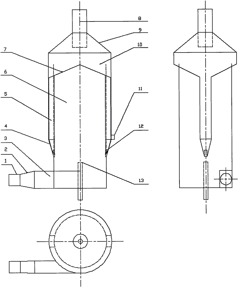 Desulphurization dedusting integrated half-dry type swirl desulfurization tower