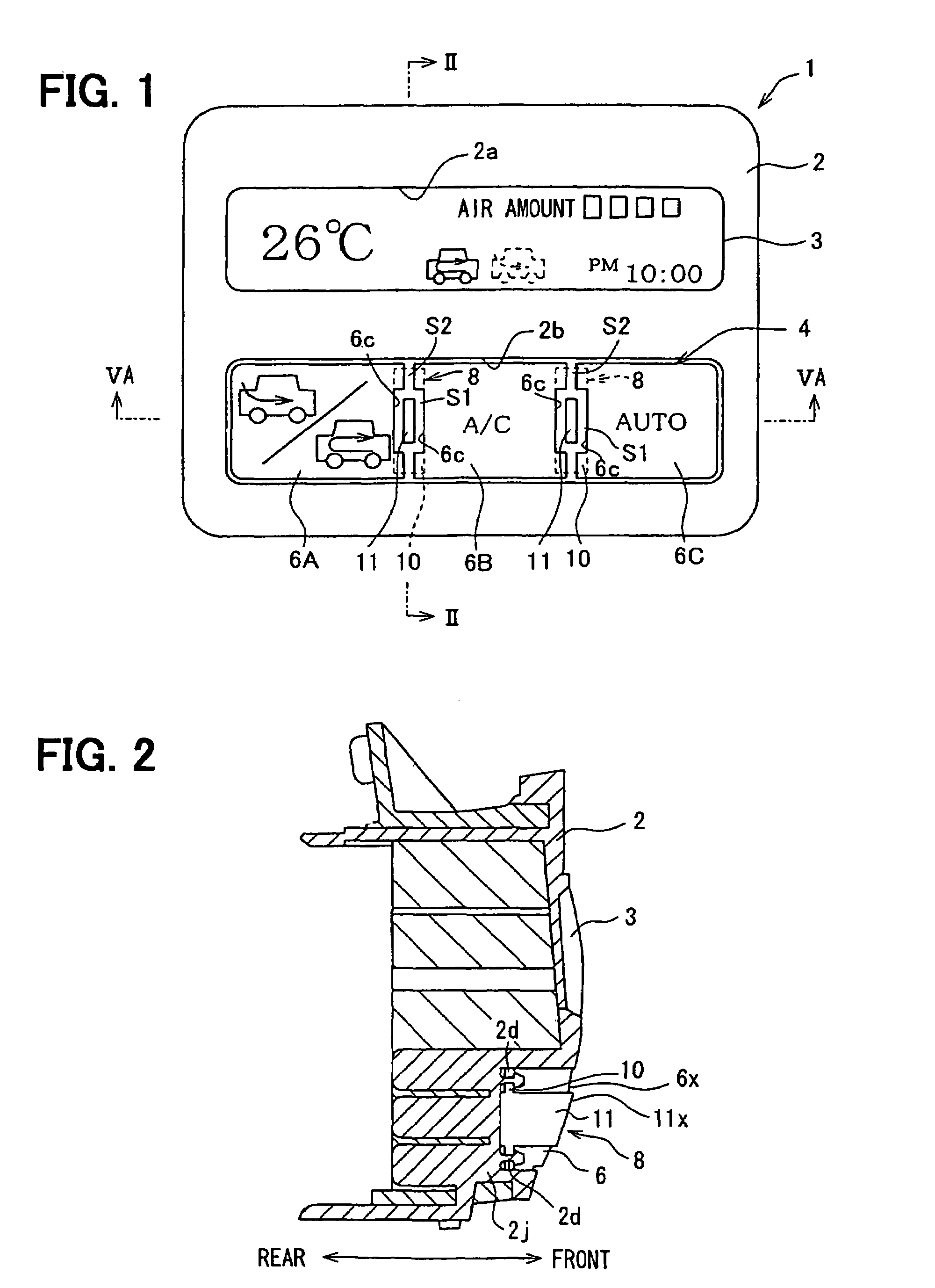 Operating switch unit for use in automotive vehicle